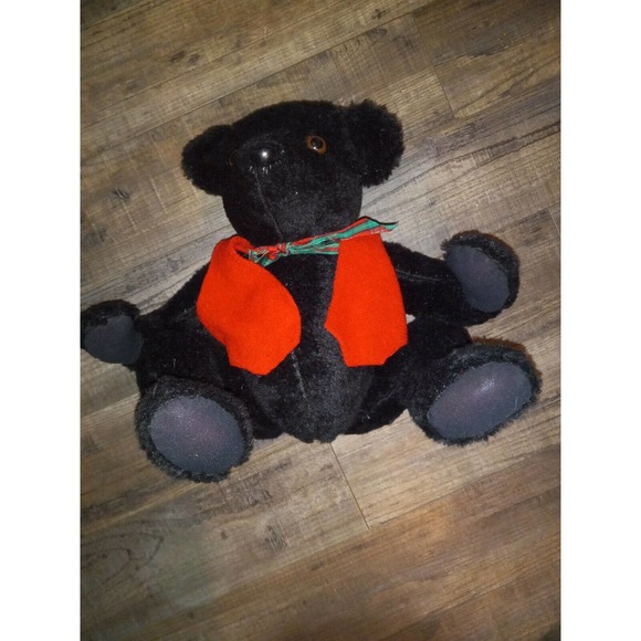 Hand made 18” Teddy Bear Fully Jointed Black Mohair Vintage Custom OOAK - Picture 9 of 11